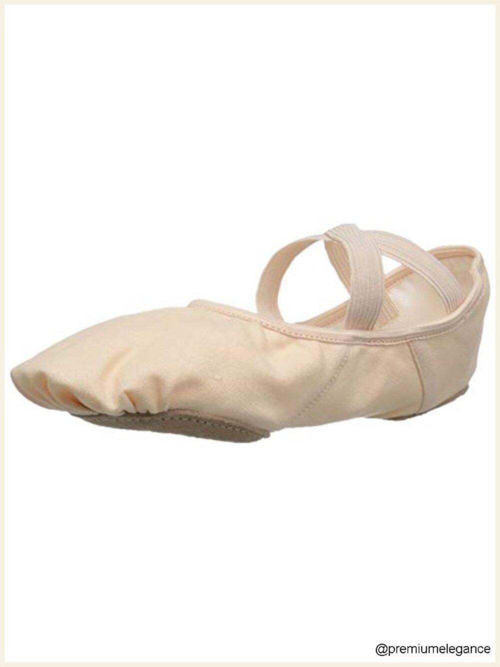 Canvas Ballet Shoe Split Sole Suede Patches Ballet Flat